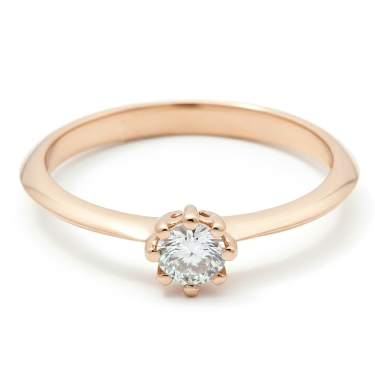  Zelta saderināšanās gredzens ar briljantu (2125), Klasiskie saderināšanās gredzeni, Zelta standarts: 585, Produkta foto svars: 1.59 g, Dārgakmeņi: Izcili, Dārgakmens svars ct.: 0.10-0.19 ct, Dārgakmens svars: 0.13 ct - Rotājumlietas internetā