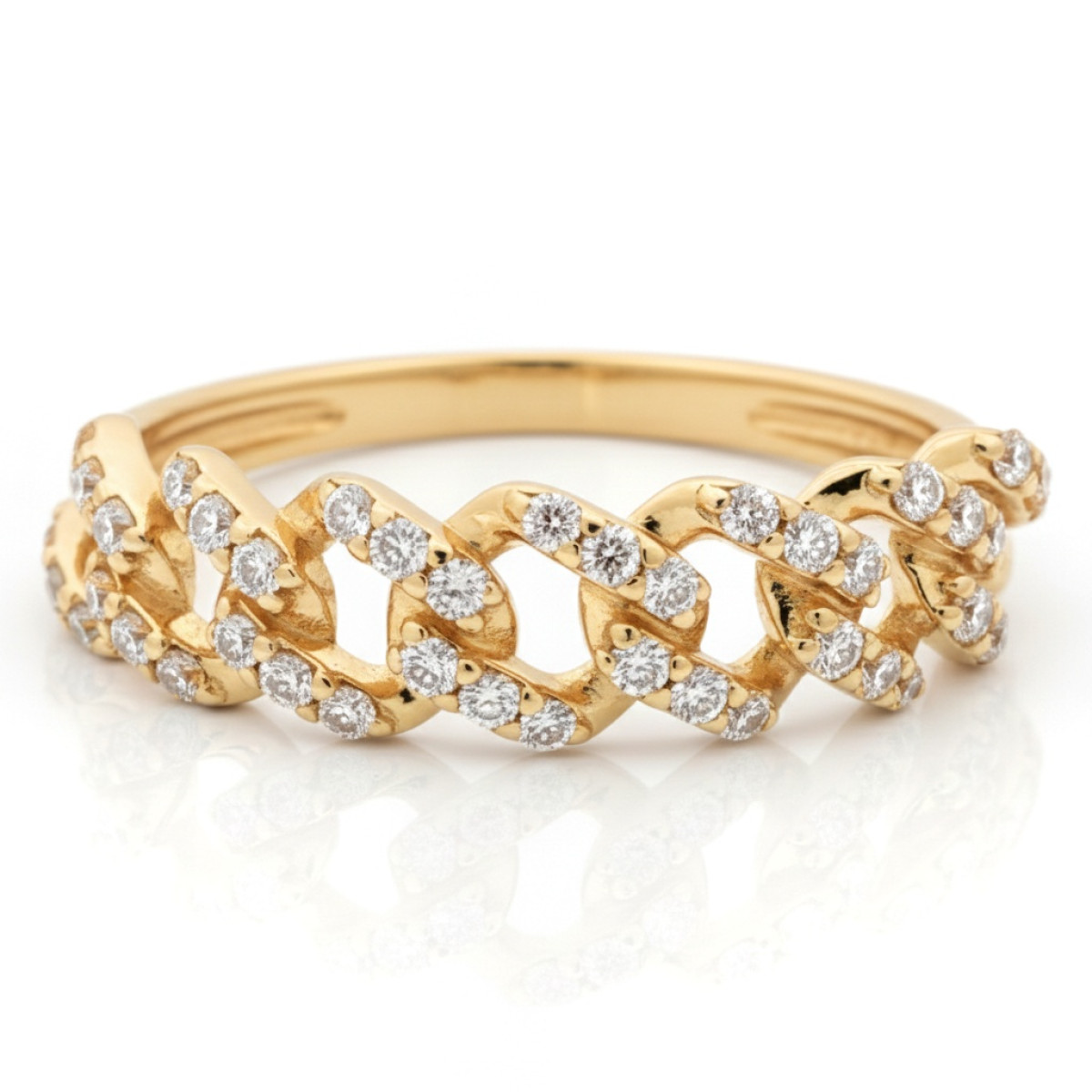 Zelta gredzens ar briljantiem , Sieviešu gredzeni, Zelta standarts: 585, Produkta foto svars: 1.55 g, Dārgakmeņi: Izcili, Dārgakmens svars ct.: 0.20-0.29 ct, Dārgakmens svars: 0.23 ct - Rotājumlietas internetā