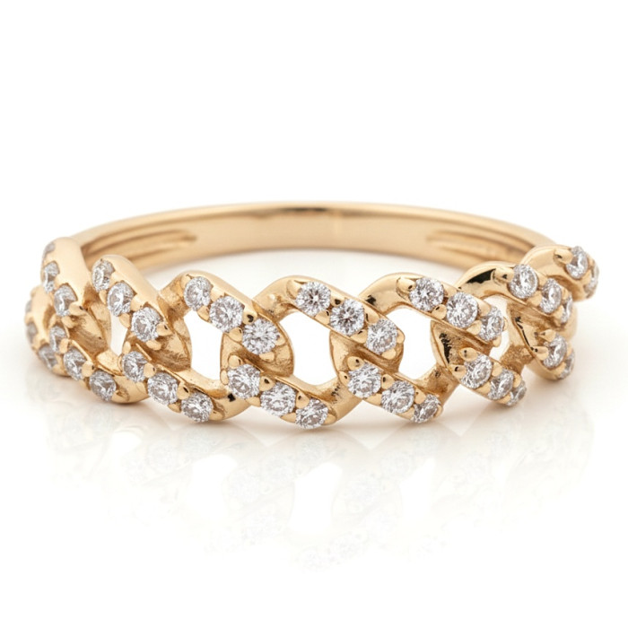 Zelta gredzens ar briljantiem 