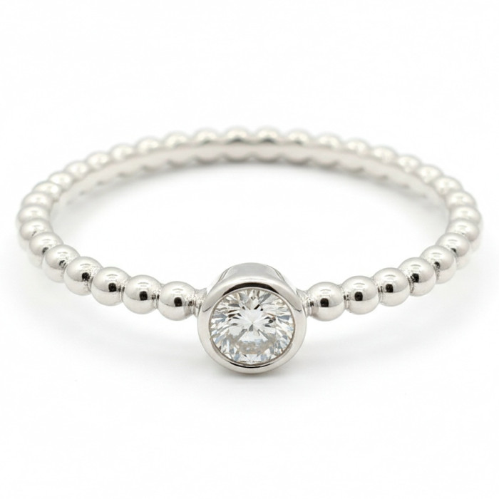 Minimālistisks zelta gredzens ar dimantu (2263)