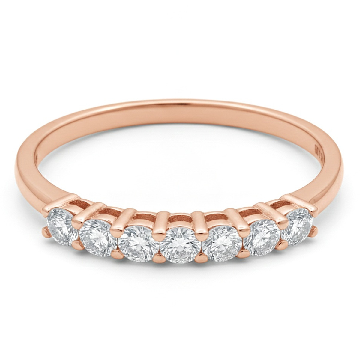 Zelta gredzens ar briljantu joslu (2264), Dimantu lentes, Zelta standarts: 585, Produkta foto svars: 1.44 g, Dārgakmeņi: Izcili, Dārgakmens svars: 0.32 ct, Dārgakmens svars ct.: 0.30-0.69 ct - Rotājumlietas internetā