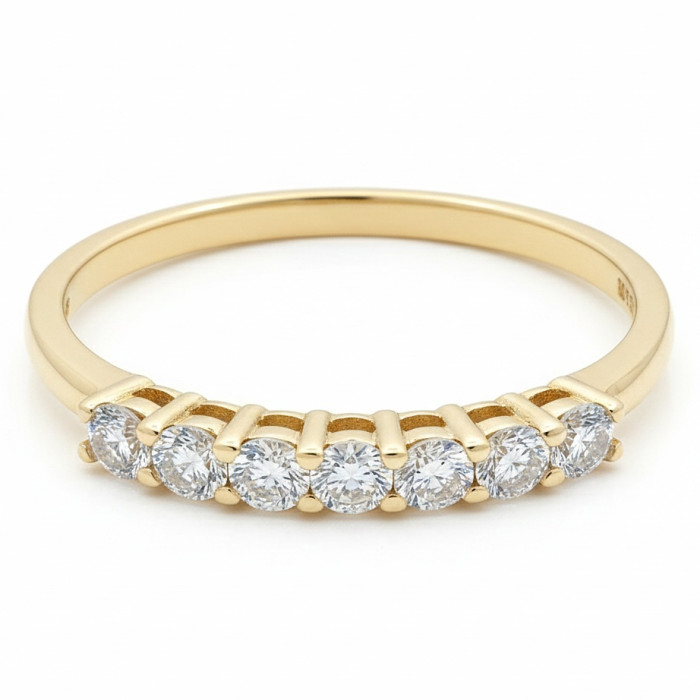 Gold ring with diamond band (2266)