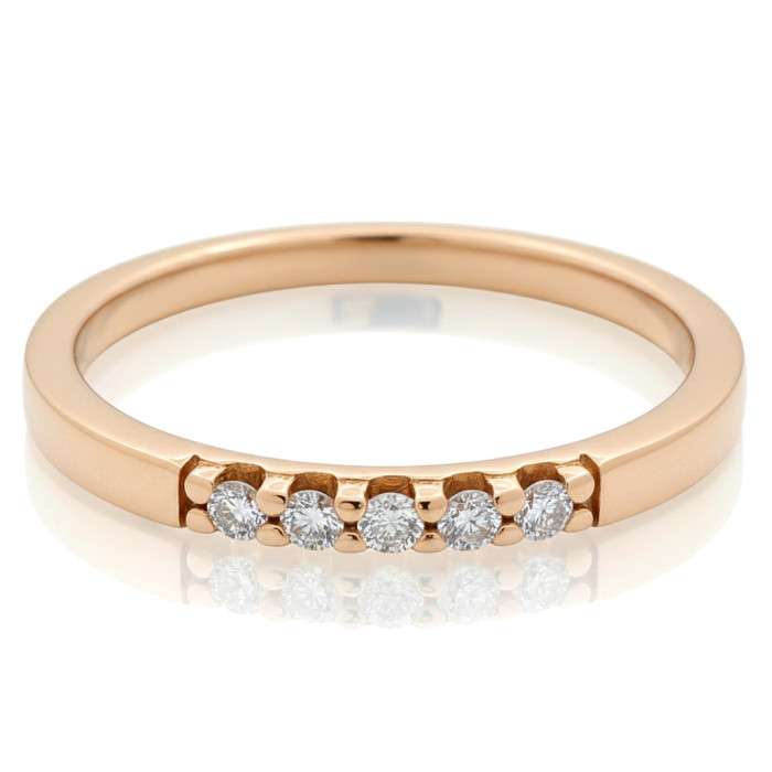 Gold ring with diamonds (2363)