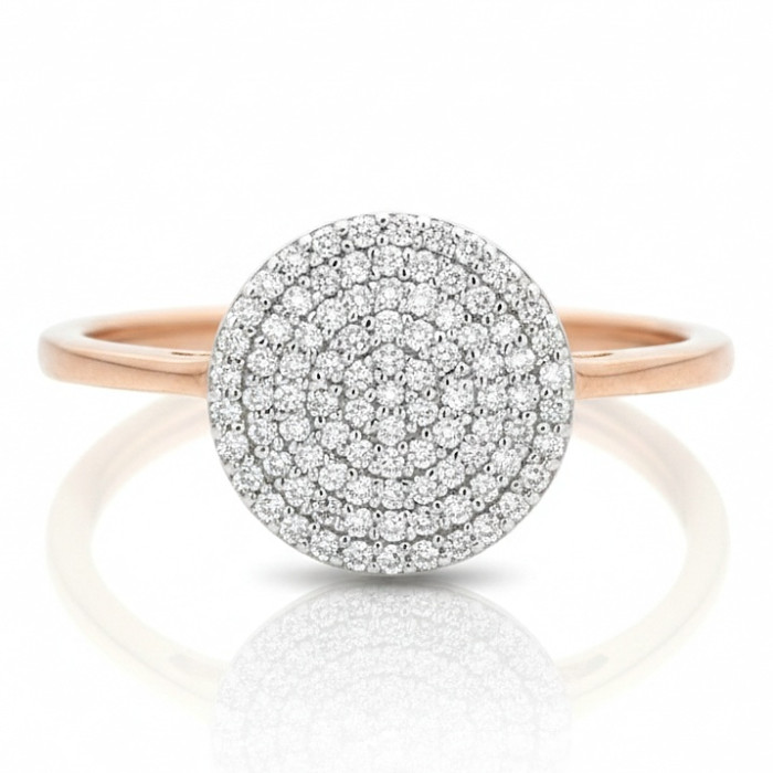 Gold ring set with diamonds (2609)