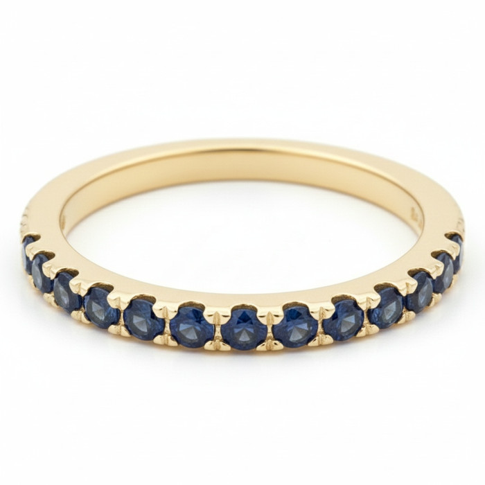  Yellow gold ring decorated with saffron ribbon (1177)