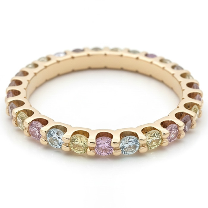  Multicolored sapphire band (1419)