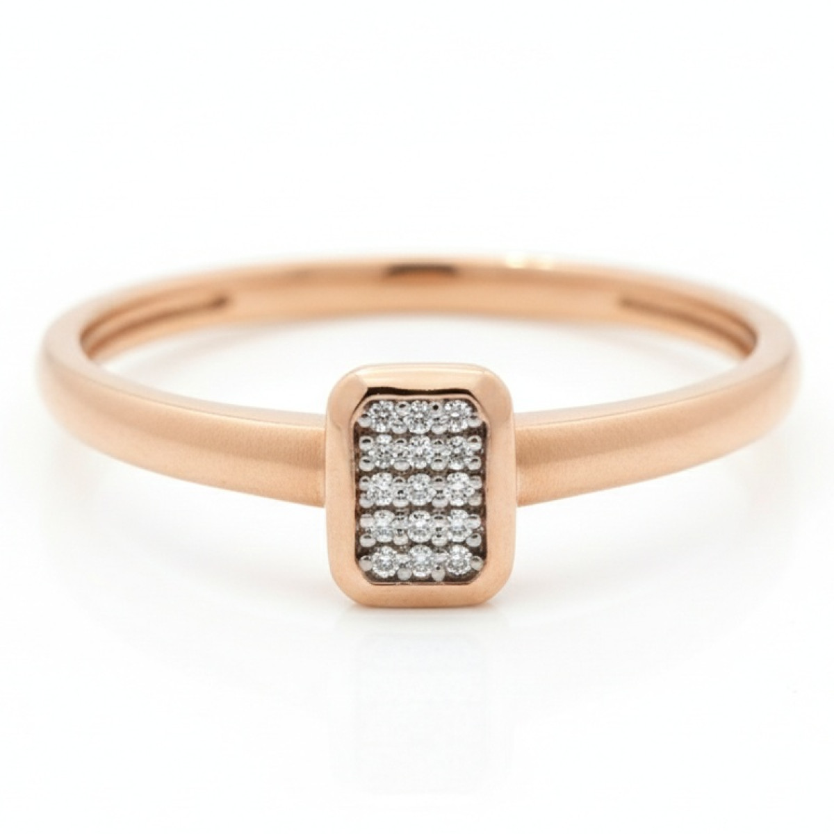 Zelta gredzens ar dimantiem (1646), Mūsdienīgi saderināšanās gredzeni, Zelta standarts: 585, Produkta foto svars: 1.41 g, Dārgakmeņi: Izcili, Dārgakmens svars: 0.02 ct, Dārgakmens svars ct.: 0.01-0.09 ct - Rotājumlietas internetā