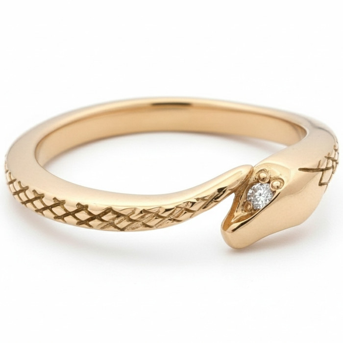 Gold ring "Snake" with diamonds (1862)