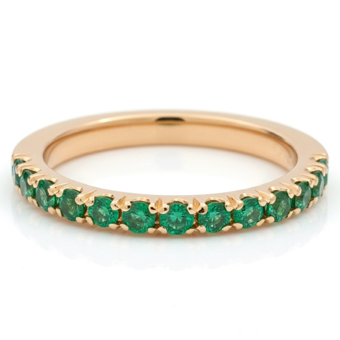 Gold Ring with Emerald Stripe (2322)