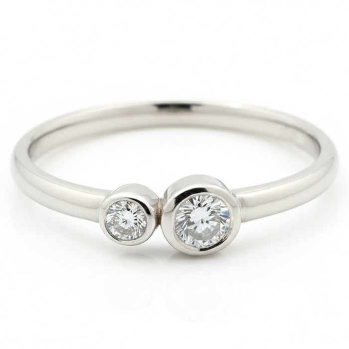 White Gold Ring with Diamonds (2392)