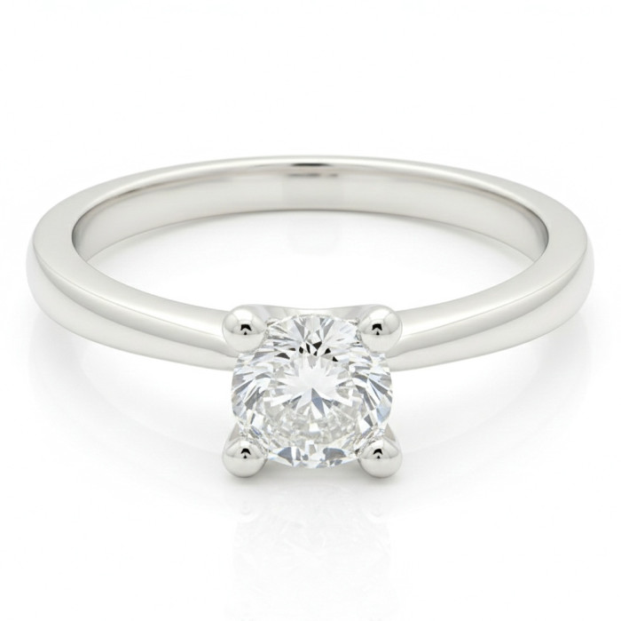 Classic White Gold Engagement Ring with Diamond (2505)