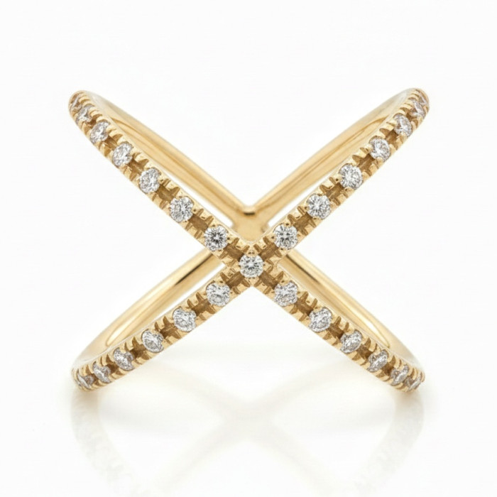 Yellow Gold Ring with Diamonds (2552)