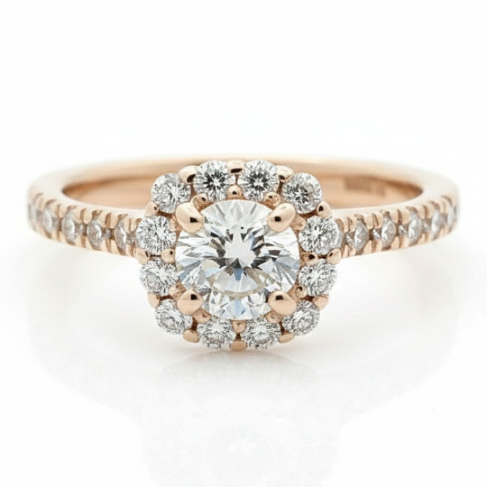Luxury Halo Ring with Diamonds (2610)