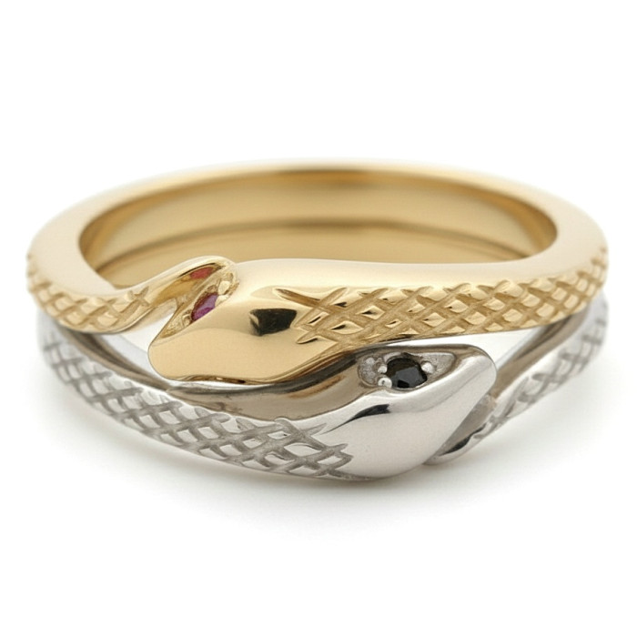 Gold ring "Snakes" (2709)