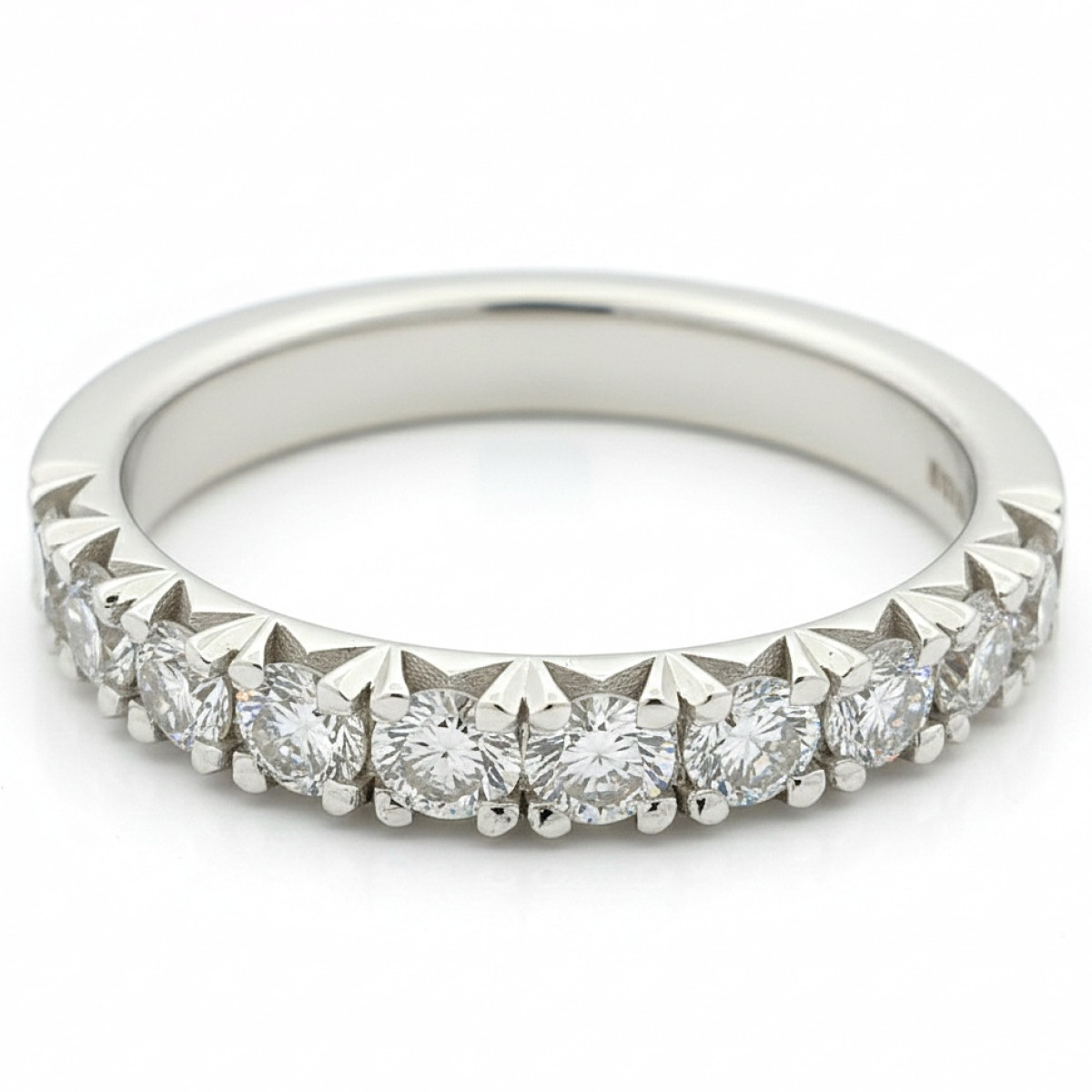 Fishtail diamond band (2766), Diamond bands, Gold type: 585, Item in the photo weight: 3.22 g, Gemstone: Brilliant, Gemstone ct.: 0.63 ct, Gemstone ct.: 0.30-0.69 ct,  Number of holes: 10 vnt. - Jewelry online