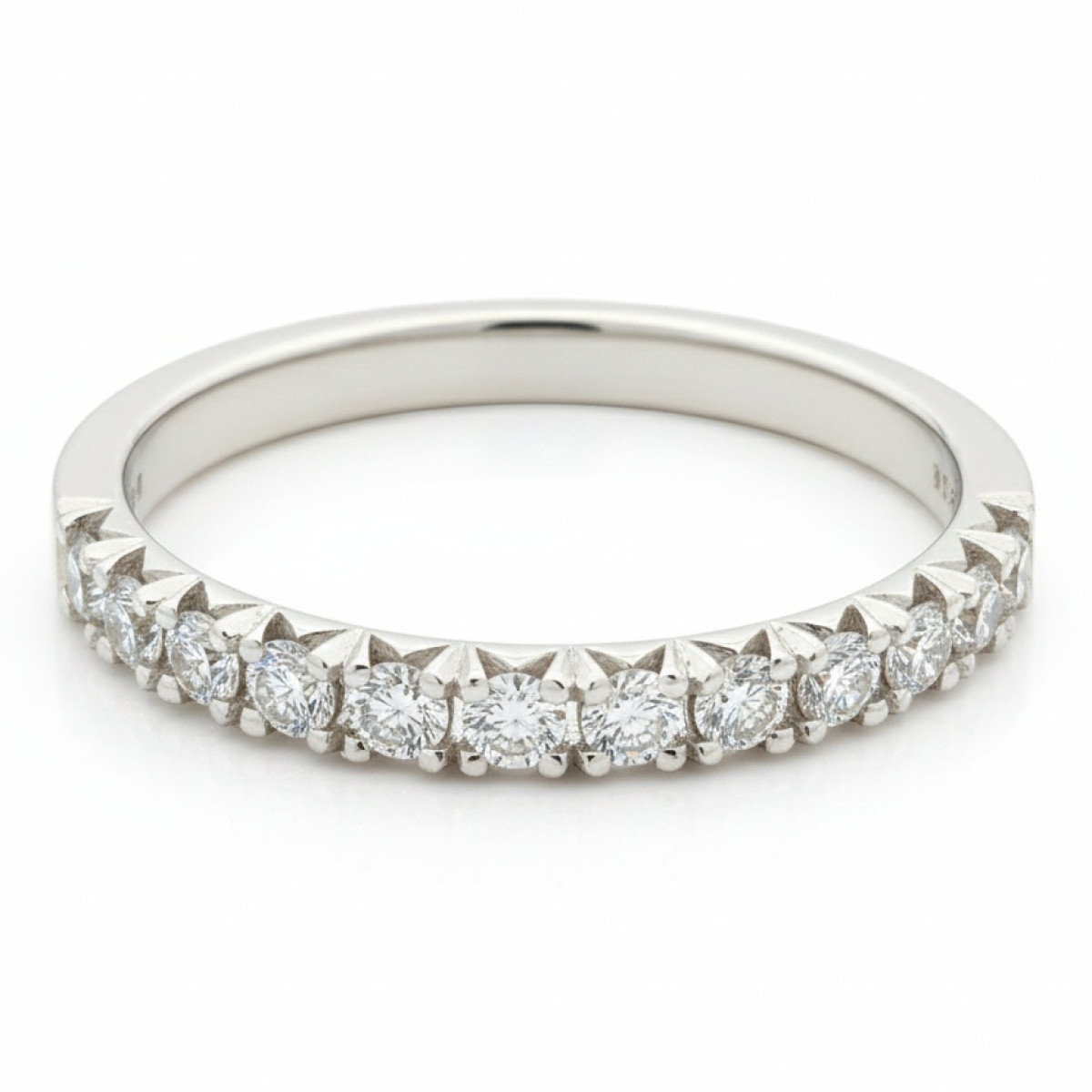 White Gold Diamond Ribbon (2626), Diamond bands, Gold type: 585, Item in the photo weight: 3.07 g, Gemstone: Brilliant, Gemstone ct.: 0.30-0.69 ct, Gemstone ct.: 0.63 ct,  Number of holes: 10 - Jewelry online