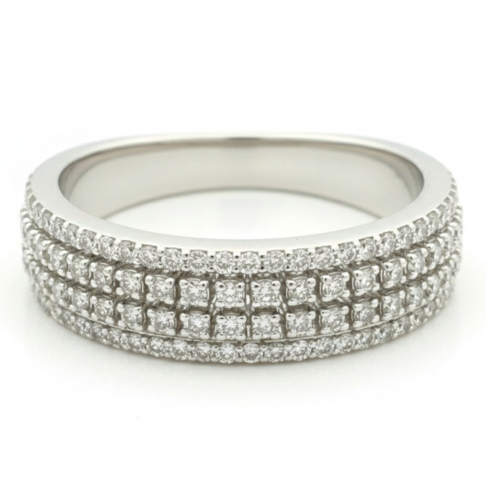 Exclusive white gold ring with diamonds (2801)