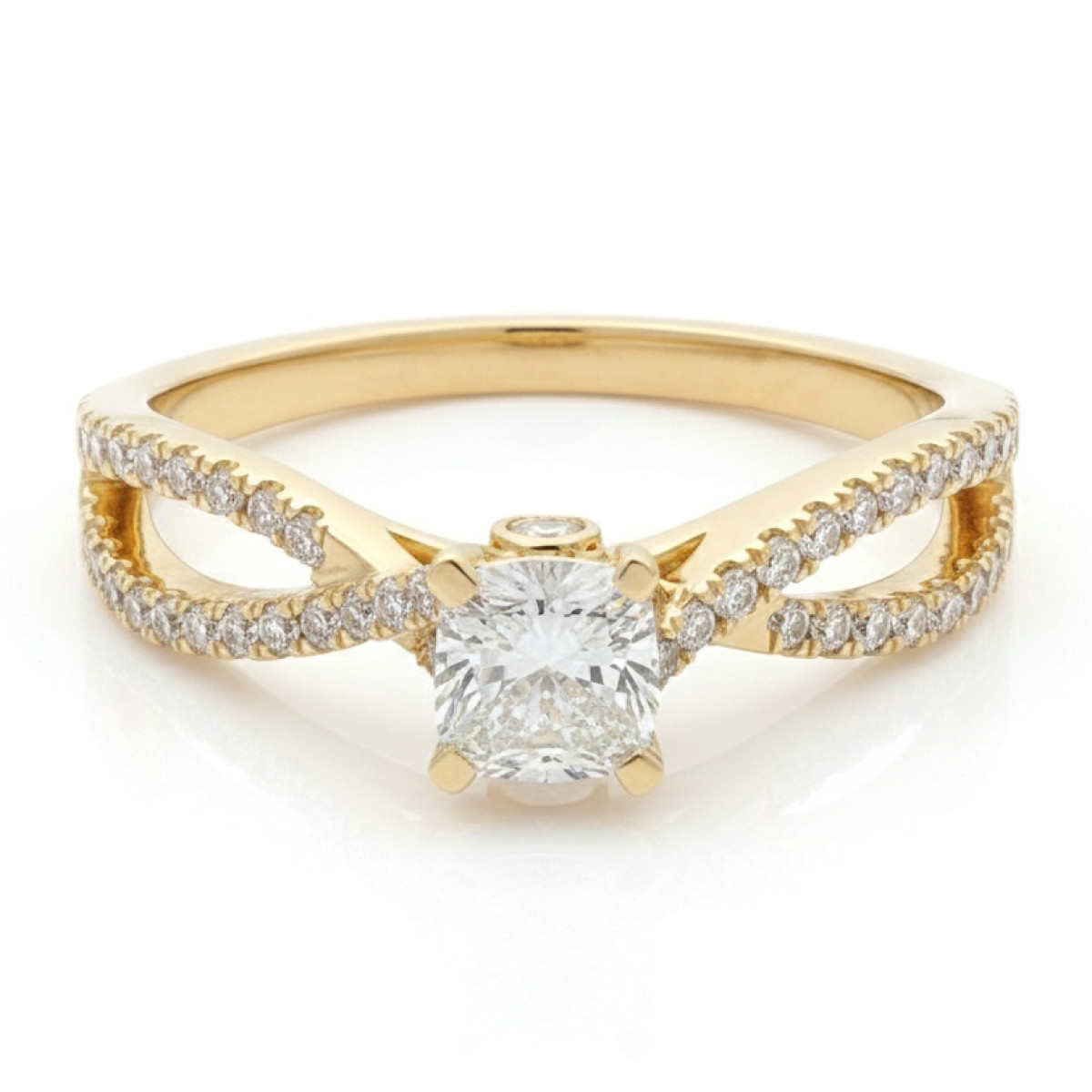 Modern engagement ring with diamonds (2948), Modern engagement rings, Gold type: 585, Item in the photo weight: 2.62 g, Gemstone: Brilliant, Gemstone ct.: 0.70-1.50 ct, Gemstone ct.: 0.38 ct,  Weight of extra gems: 0.36 ct - Jewelry online