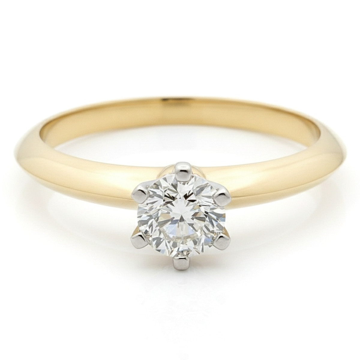 Luxurious classic engagement ring with diamond (2973), Classic engagement rings, Gold type: 585, Item in the photo weight: 3.09 g, Gemstone: Brilliant, Gemstone ct.: 0.30-0.69 ct, Gemstone ct.: 0.50 ct (IGI 645432093)
 - Jewelry online