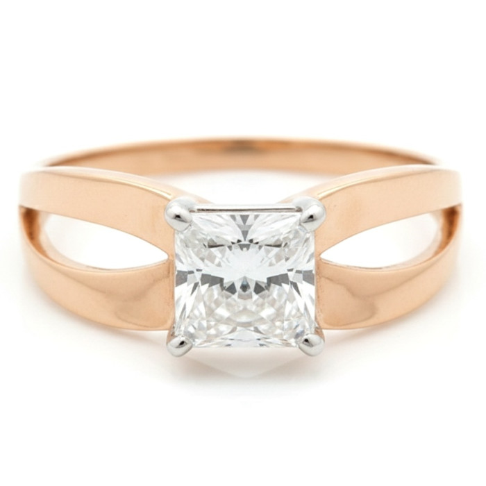 Zelta gredzens ar kristāla akcentu (148)