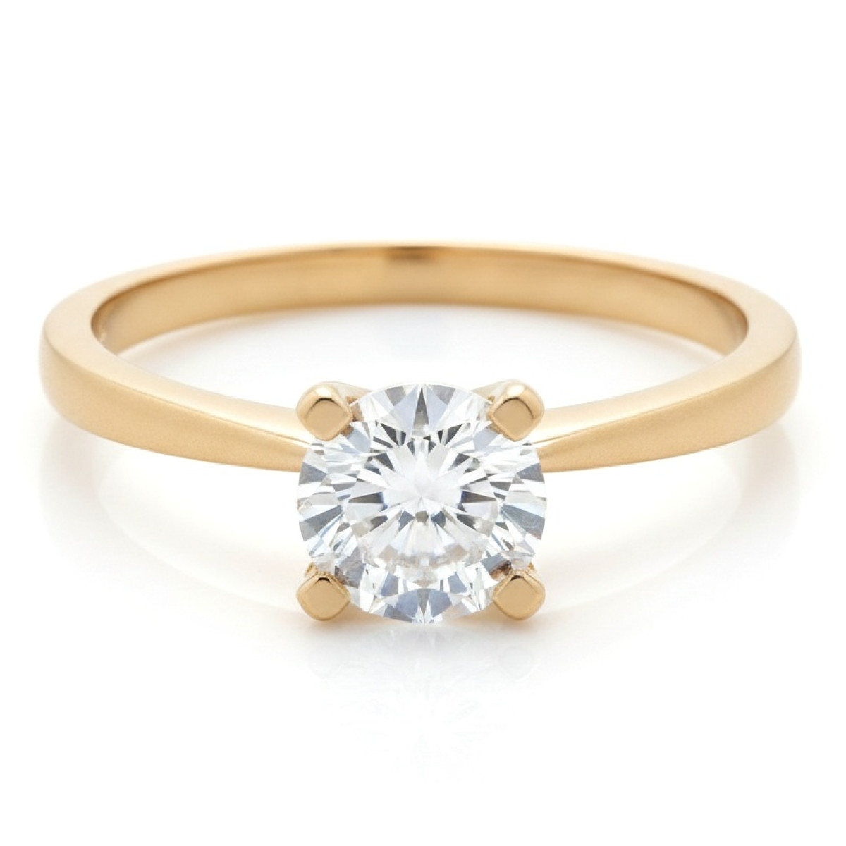 Engagement ring with rhinestone eye (1536), With Gemstones, Gold type: 585, Item in the photo weight: 2.44 g, Gemstone: Zircon - Jewelry online