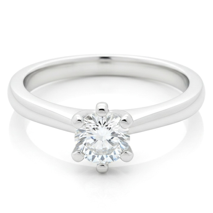 Baltā zelta saderināšanās gredzens ar aci (1564)