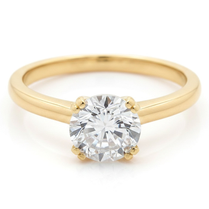 Dzeltena zelta saderināšanās gredzens ar aci (1581)