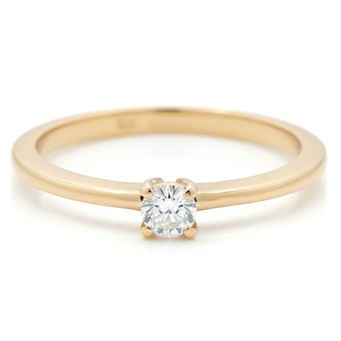 Minimālistisks saderināšanās gredzens ar aci (1596)