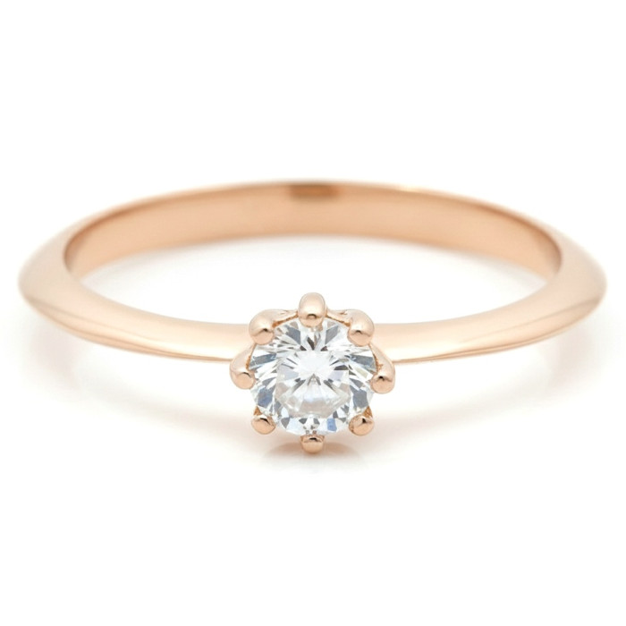 Minimālistisks zelta gredzens ar aci (1601)