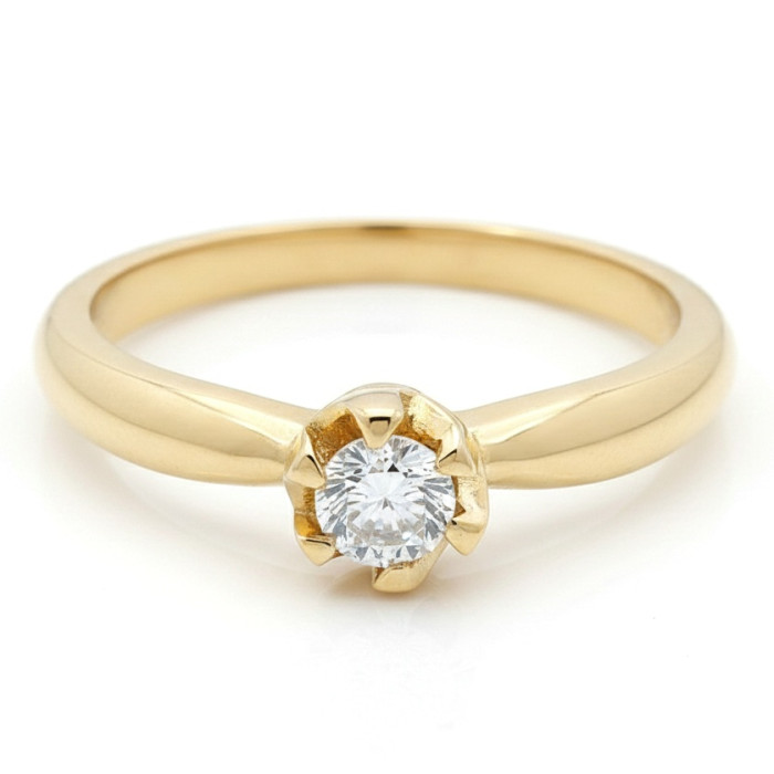 Dzeltena zelta gredzens ar aci (1620)