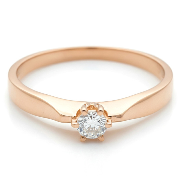 Zelta gredzens ar kristāla akcentu (1624)