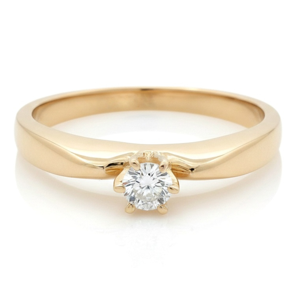 Gold ring with eye (1627), With Gemstones, Gold type: 585, Item in the photo weight: 2.86 g, Gemstone: Zircon - Jewelry online