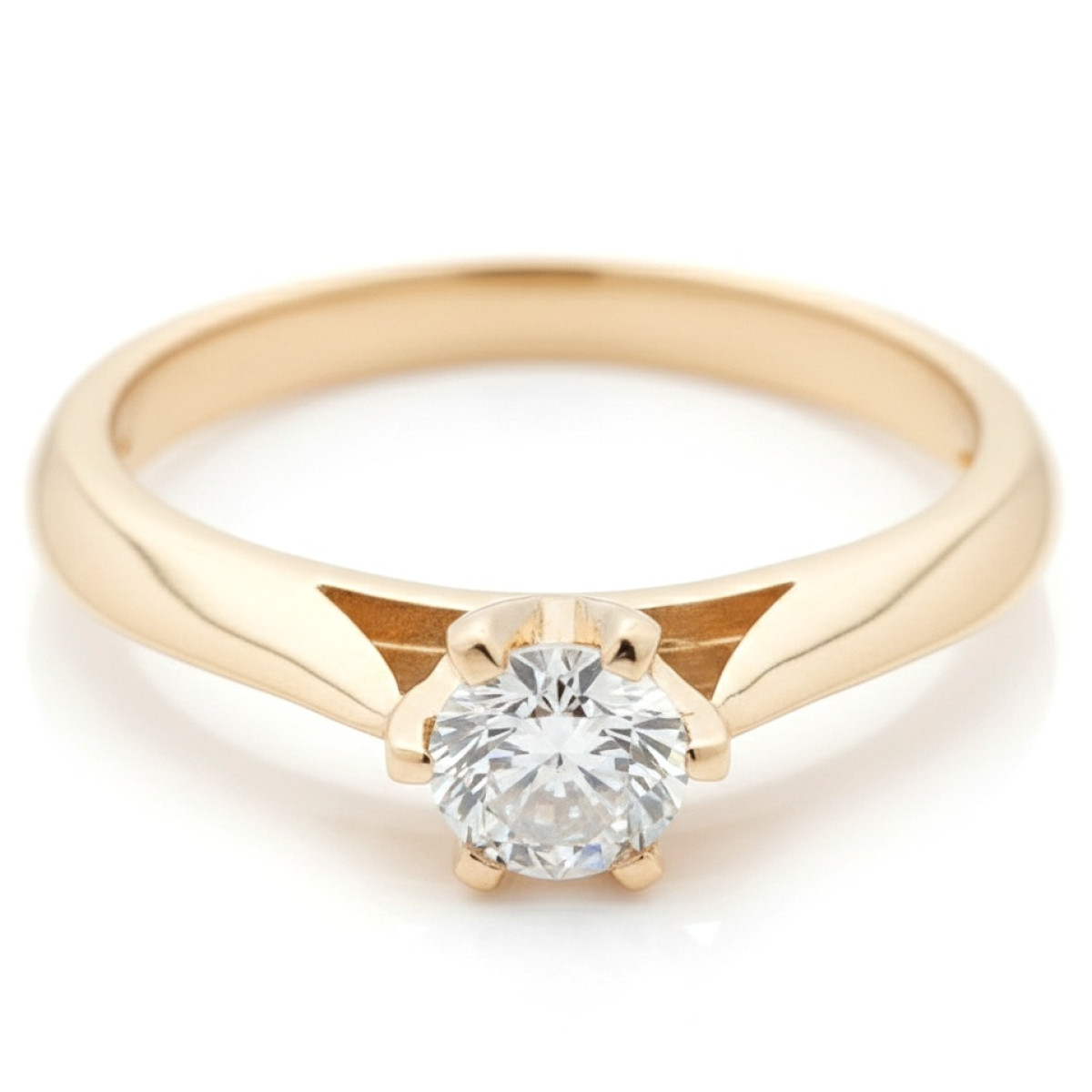 Saderināšanās gredzens ar actiņu (962), Ar acīm, Zelta standarts: 585, Produkta foto svars: 2.48 g, Dārgakmeņi: Cirkons - Rotājumlietas internetā