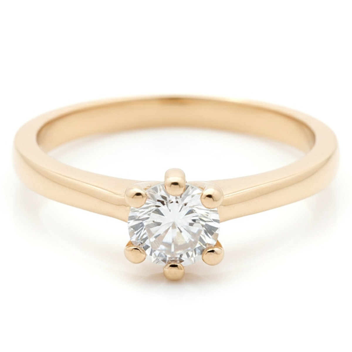 Gold ring with eye (1567), With Gemstones, Gold type: 585, Item in the photo weight: 2.69 g, Gemstone: Zircon - Jewelry online