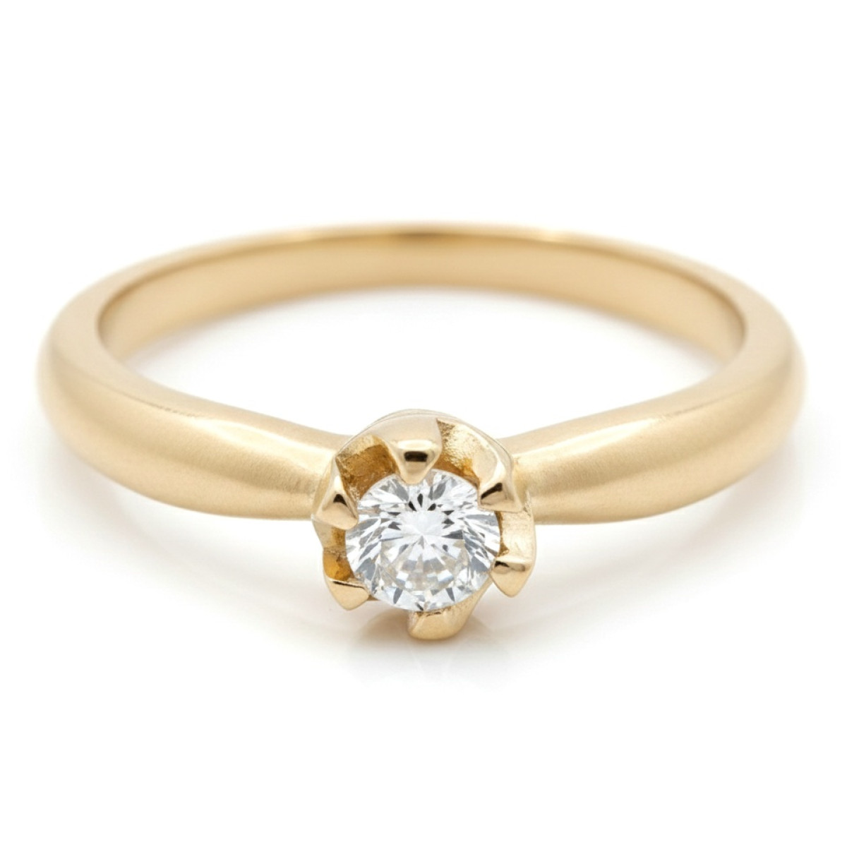 Rose gold ring with eye (1621), With Gemstones, Gold type: 585, Item in the photo weight: 2.57 g, Gemstone: Zircon - Jewelry online