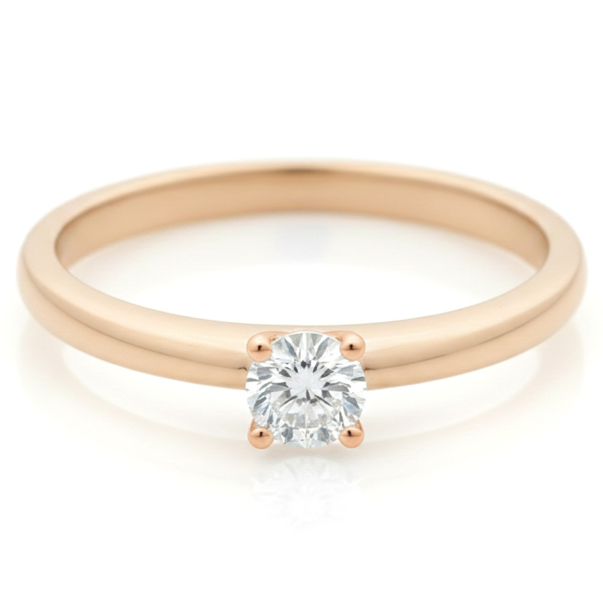 Gold ring with eyelet (1646), With Gemstones, Gold type: 585, Item in the photo weight: 2.09 g, Gemstone: Zircon - Jewelry online