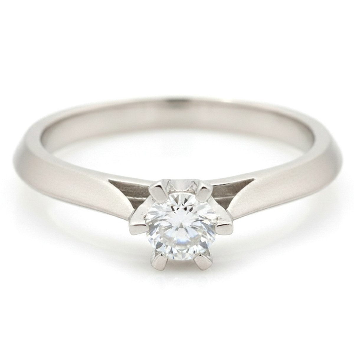 White gold ring with eye (1652), With Gemstones, Gold type: 585, Item in the photo weight: 2.38 g, Gemstone: Zircon - Jewelry online