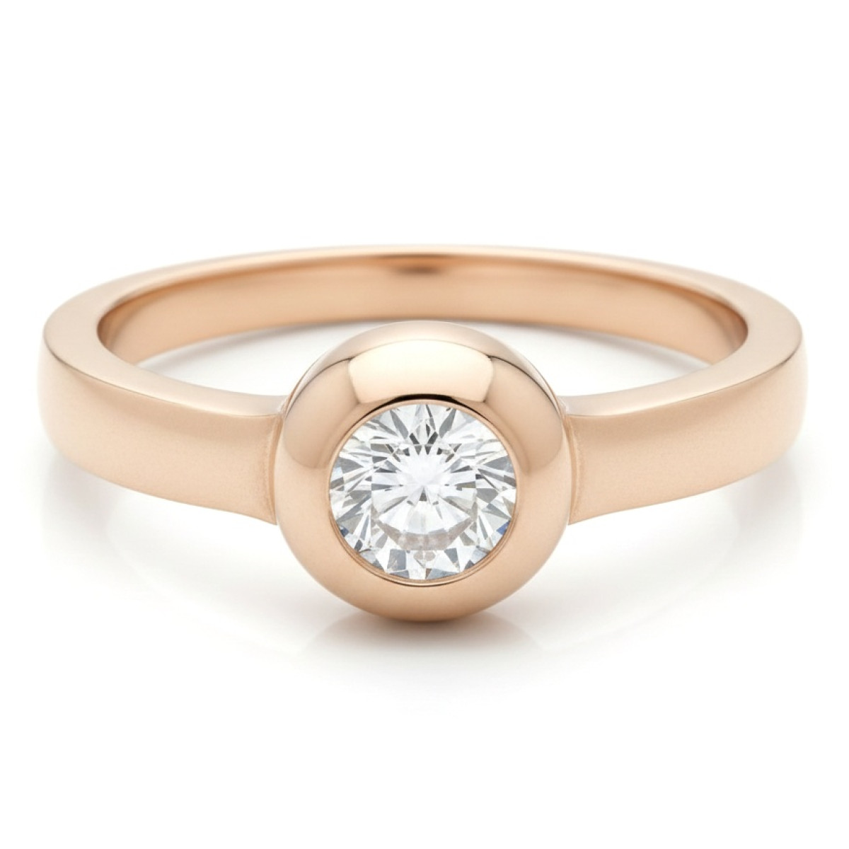 Gold engagement ring with eye (1718), With Gemstones, Gold type: 585, Item in the photo weight: 1.79 g, Gemstone: Zircon - Jewelry online