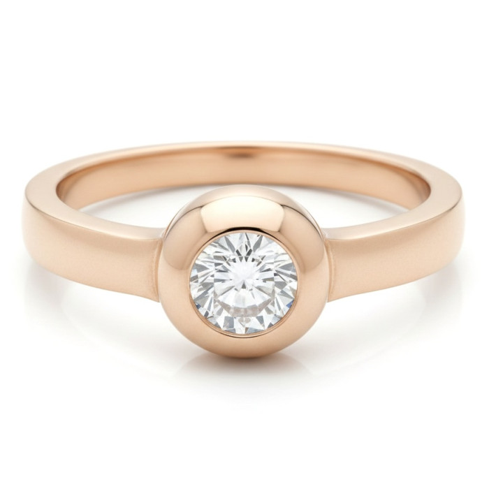 Gold engagement ring with eye (1718)