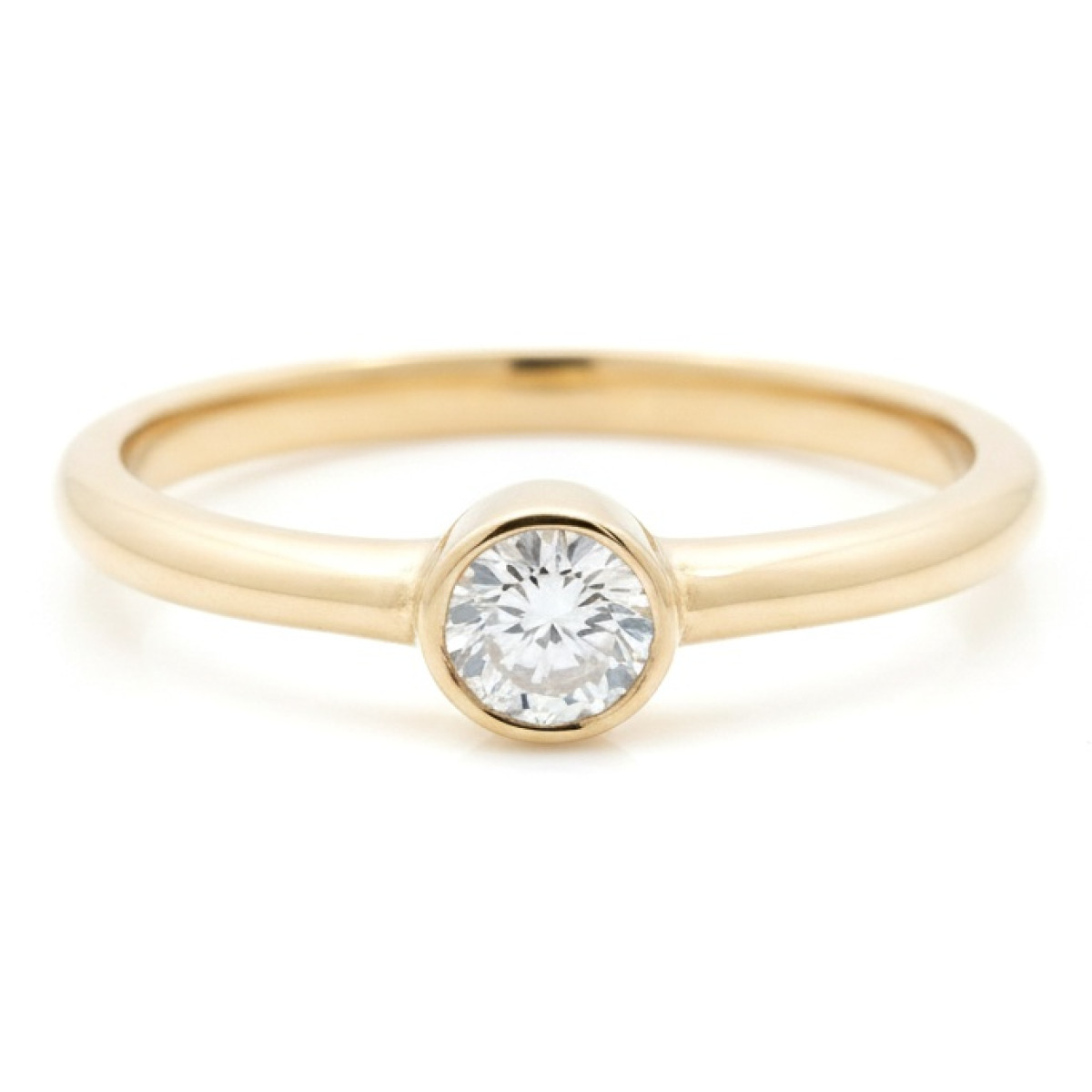 Yellow gold ring with eye (1731), With Gemstones, Gold type: 585, Item in the photo weight: 1.87 g, Gemstone: Zircon - Jewelry online