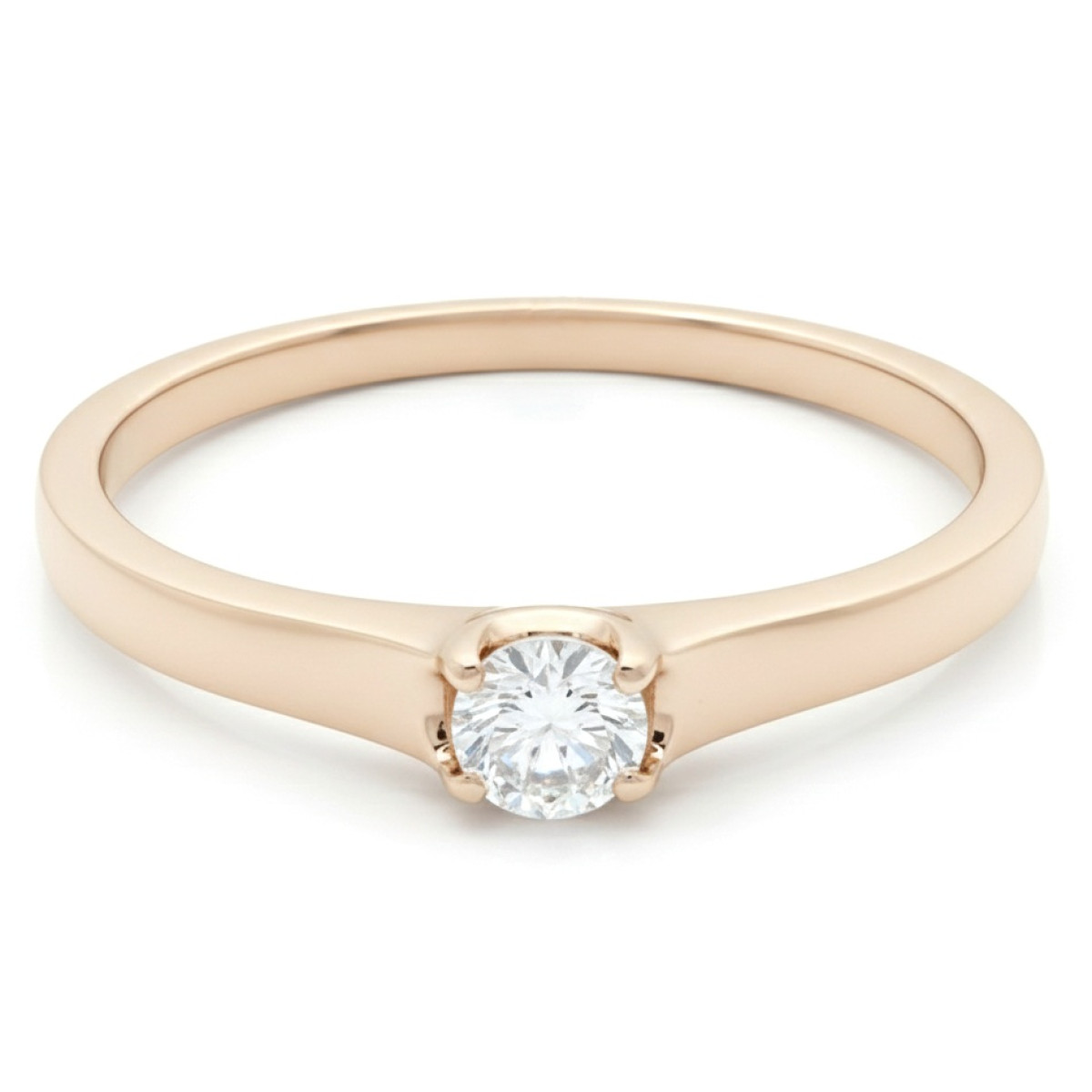 Engagement ring with eye (1733), With Gemstones, Gold type: 585, Item in the photo weight: 2.41 g, Gemstone: Zircon - Jewelry online