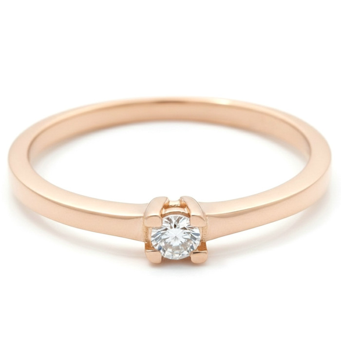 Minimalist engagement ring with eye (1736)