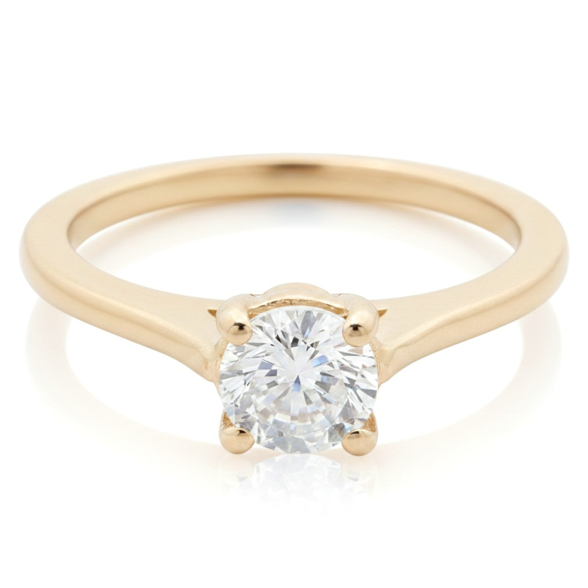 Klasisks saderināšanās gredzens ar actiņu (1739), Ar acīm, Zelta standarts: 585, Produkta foto svars: 2.58 g, Dārgakmeņi: Cirkons - Rotājumlietas internetā