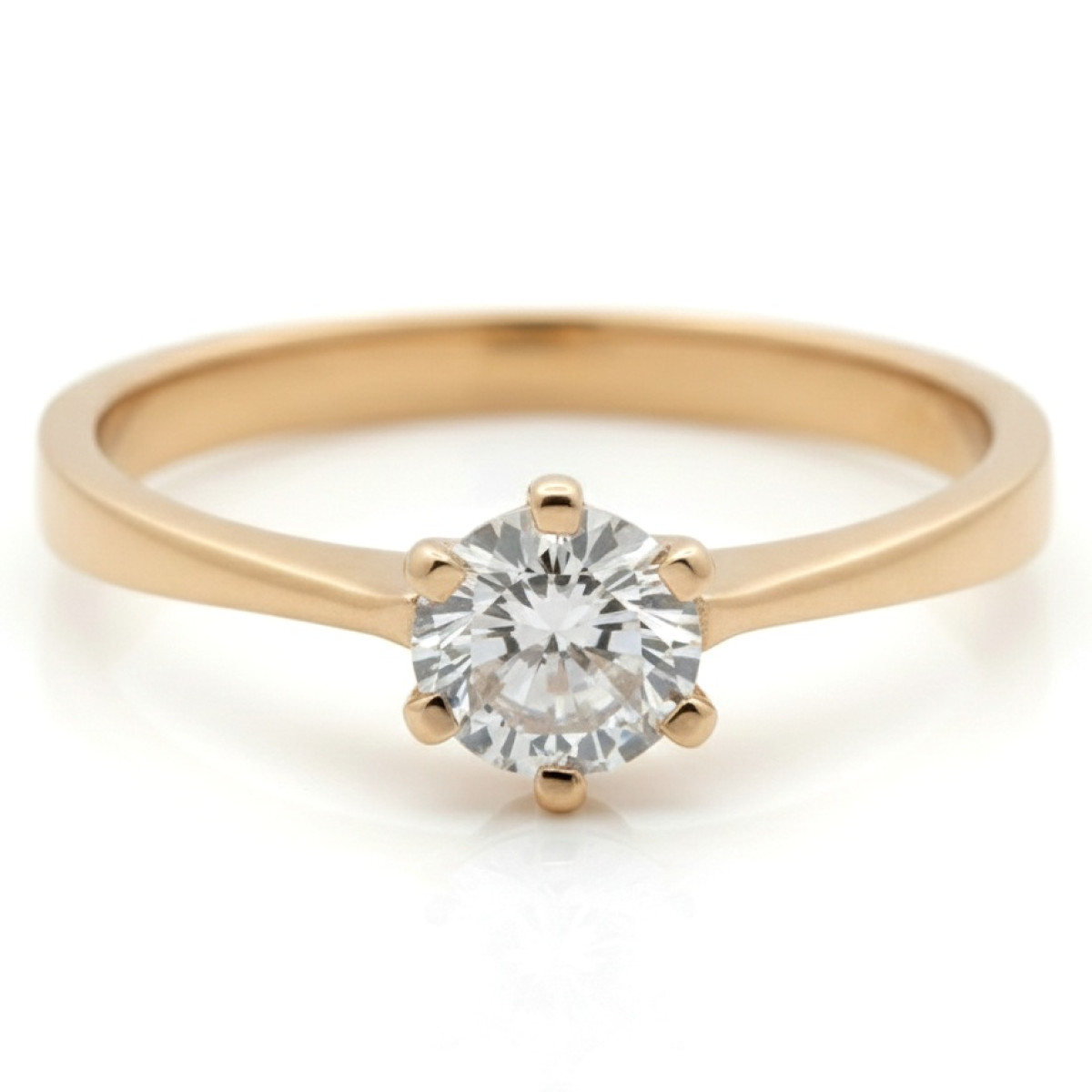 Gold ring with eye (1853), With Gemstones, Gold type: 585, Item in the photo weight: 2.26 g, Gemstone: Zircon - Jewelry online