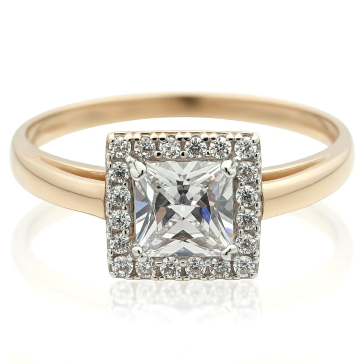 Zelta saderināšanās gredzens ar cirkonija acīm (1949), Ar acīm, Zelta standarts: 585, Produkta foto svars: 1.90 g, Dārgakmeņi: Cirkons - Rotājumlietas internetā