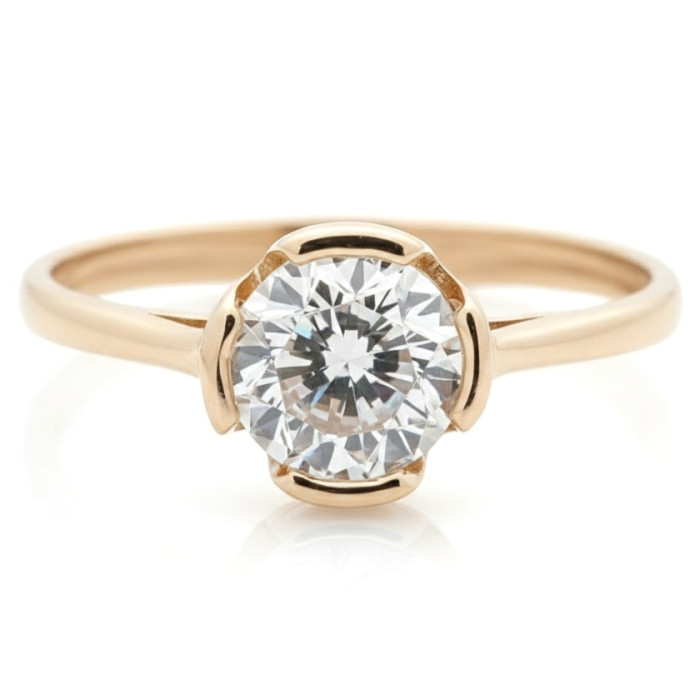 Gold engagement ring with zirconia eye (1953)