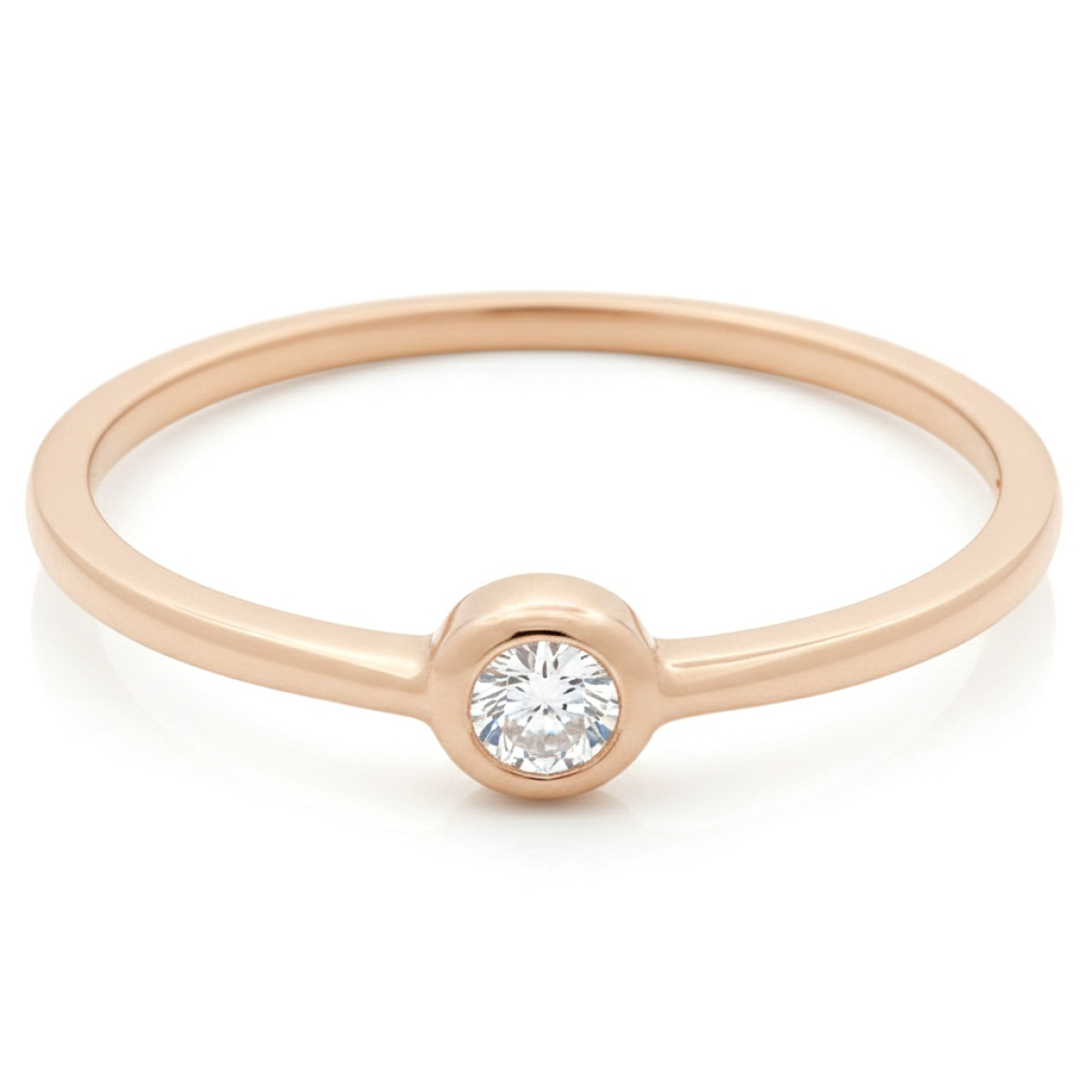 Minimālistisks zelta gredzens ar cirkona aci (1971), Ar acīm, Zelta standarts: 585, Produkta foto svars: 0.85 g, Dārgakmeņi: Cirkons - Rotājumlietas internetā