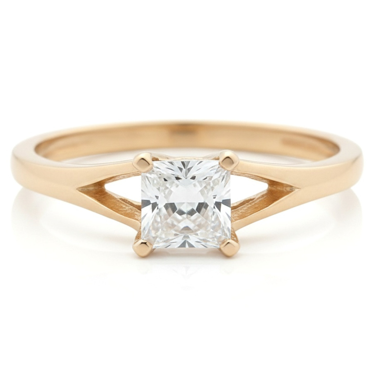 Gold engagement ring with eye (1981), With Gemstones, Gold type: 585, Item in the photo weight: 1.65 g, Gemstone: Zircon - Jewelry online