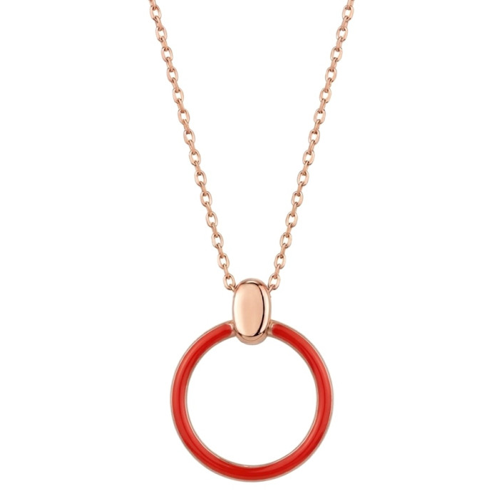 Zelta ķēdīte ar sarkanu apaļu piekariņu (1269)