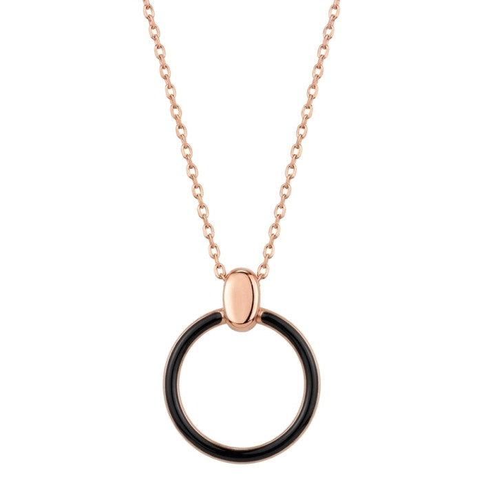 Zelta ķēdīte ar melnu apaļu piekariņu (1271)